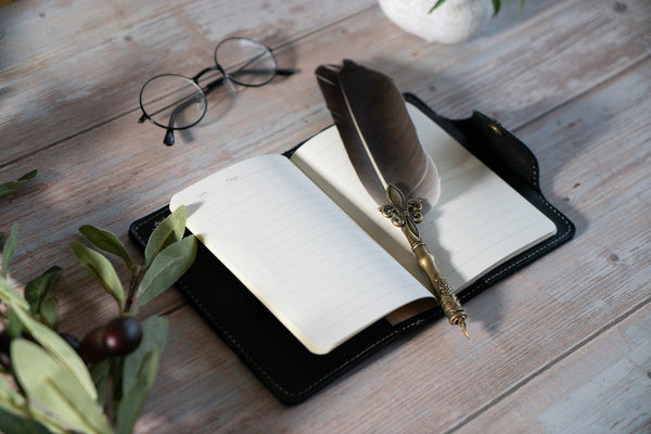 Personalized Leather Journal, Full Grain Leather Journal, Refillable Leather Notebook Case