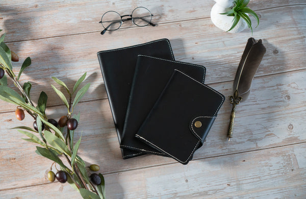 Personalized Leather Journal, Full Grain Leather Journal, Refillable Leather Notebook Case