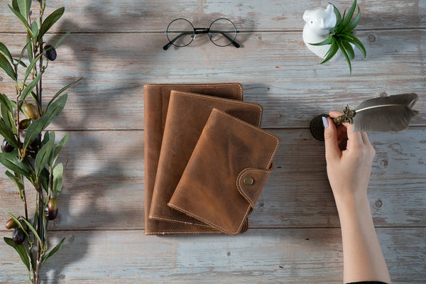 Personalized Leather Journal, Full Grain Leather Journal, Refillable Leather Notebook Case