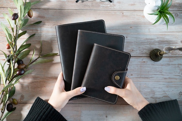 Personalized Leather Journal, Full Grain Leather Journal, Refillable Leather Notebook Case