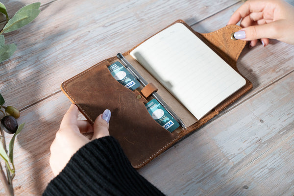 Personalized Leather Journal, Full Grain Leather Journal, Refillable Leather Notebook Case