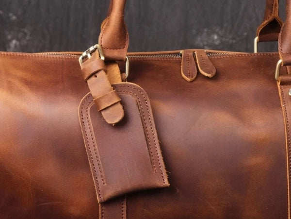 Leather Duffle Bag, Handmade Mens Leather Weekend Bag, Personalized Duffel Bag, Leather Holdall Bag, Leather Overnight Bag, Leather Gym Bag for Men