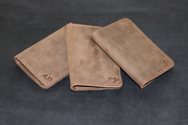Personalized Handmade Leather Wallet, Cardholder, Mens Custom Leather Wallet, Groomsmen Gift, Gift for Him