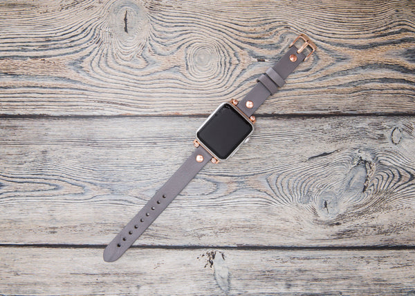 Apple Watch Band 38mm 40mm 42mm 44mm, Leather Watchband, Leopard Apple Watch Strap, iWatch Bracelet, Personalized Gift, Custom iWatch Band