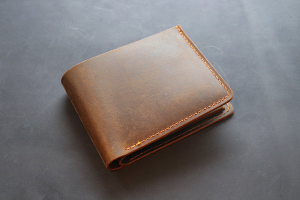 Personalized Handmade Leather Wallet, Mens Custom Leather Wallet, Groomsmen Gift, Gift for Him