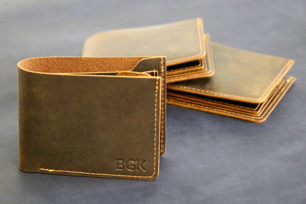 Personalized Handmade Leather Wallet, Mens Custom Leather Wallet, Groomsmen Gift, Gift for Him